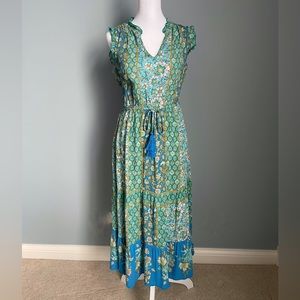 Target Knox Rose Blue & Green Maxi Dress